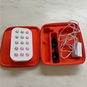 Lumebox LED Red Light Therapy Device with Protective Goggles - Orange Case